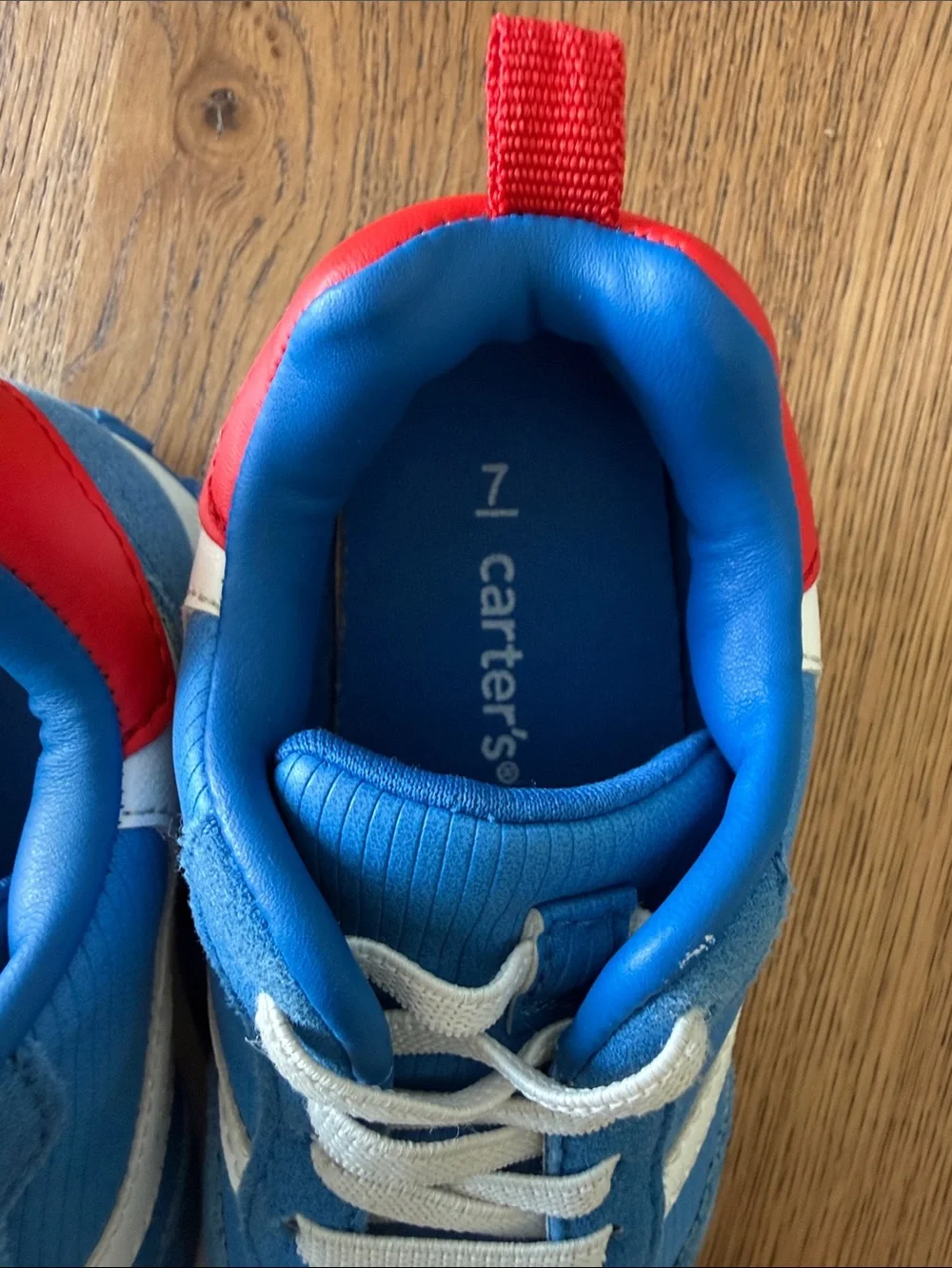 Carter's Blue and Red Kids Sneakers with White Accents